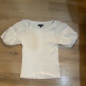 J.Crew Cream Ribbed Knit Top